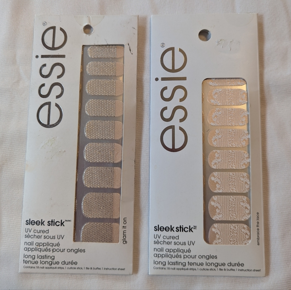 Essie Sleek Stick Set Of 2 Nail Appliques Brand New